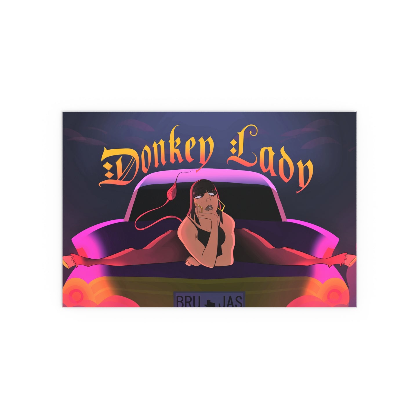 Donkey Lady 18x12 Print
