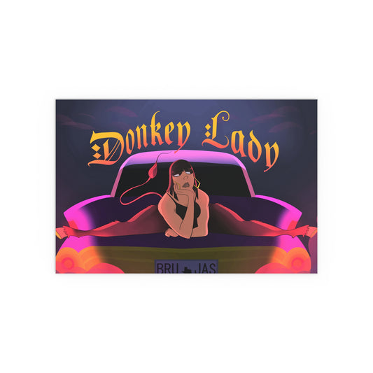 Donkey Lady 18x12 Print